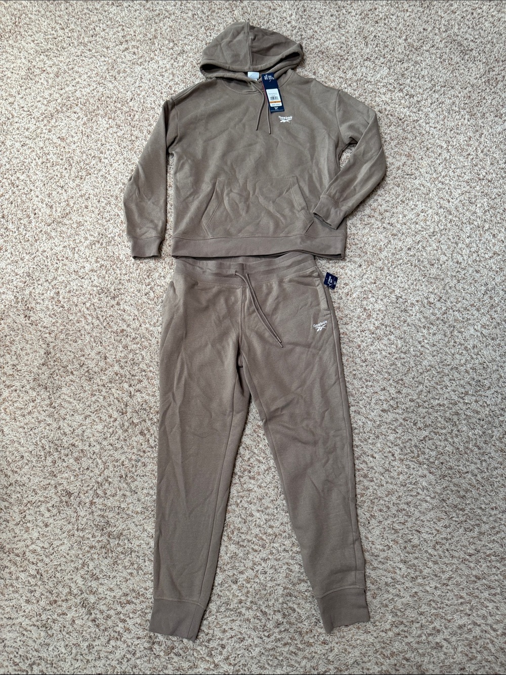 Reebok Taupe Hooded sweatshirt Set